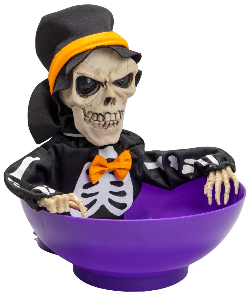 Halloween Slikskål med skelethoved