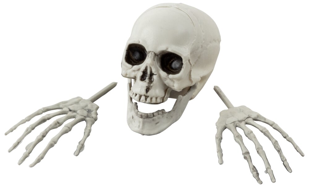 Halloween Kranie og skelethænder 3 dele
