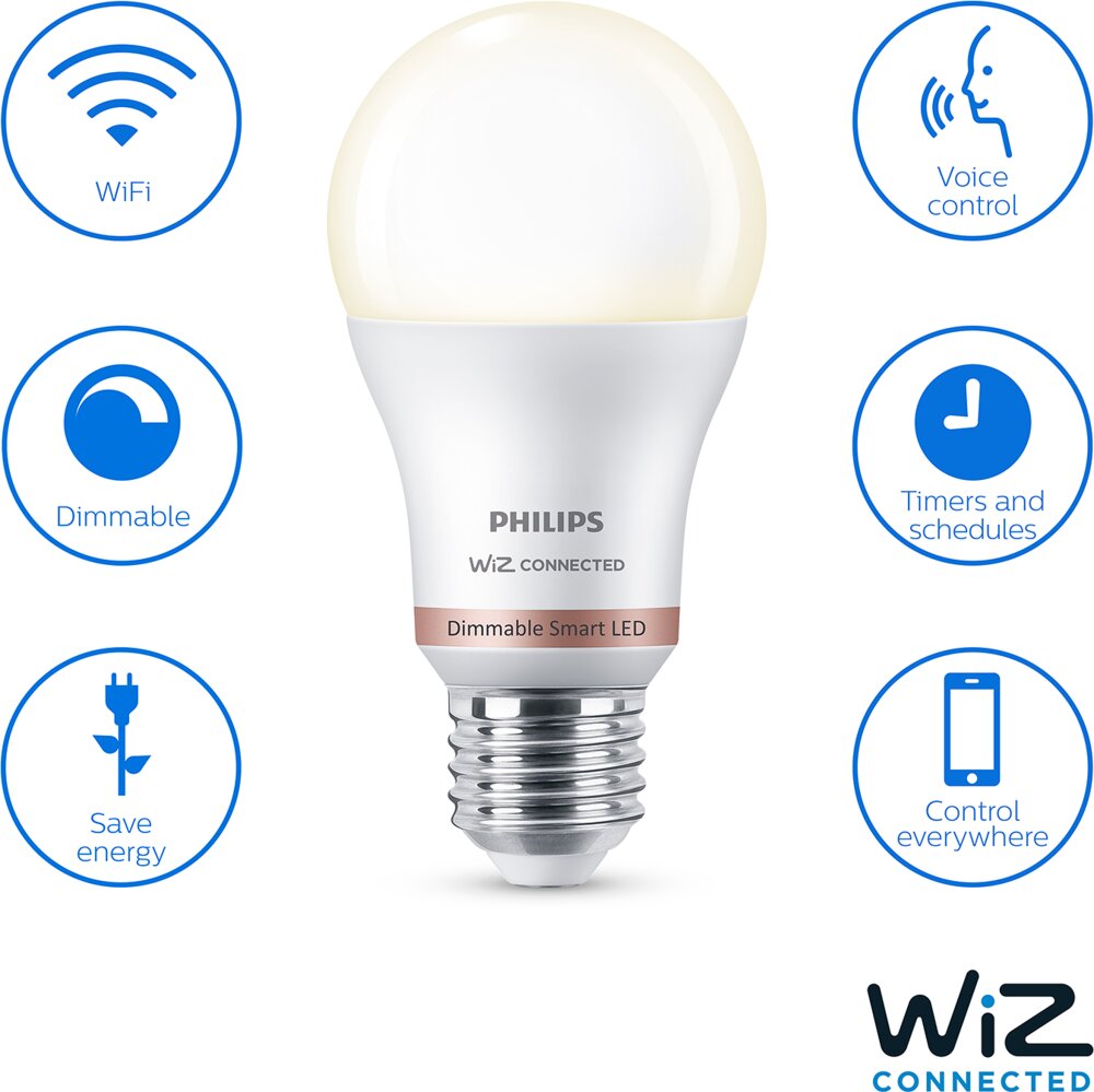 Philips smart 8w e27 warm