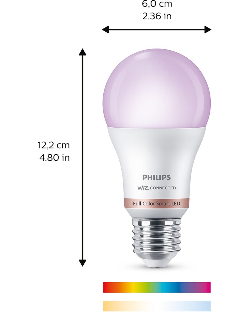 Philips Smart - LED-pære 8W E27 A60 - Full Color
