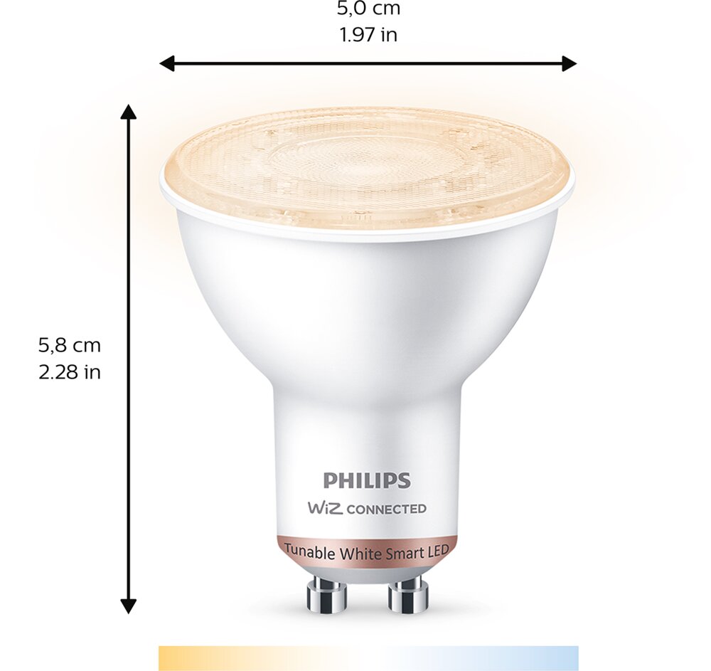 Philips Smart - LED-pære 4,7W GU10 - WarmToCool