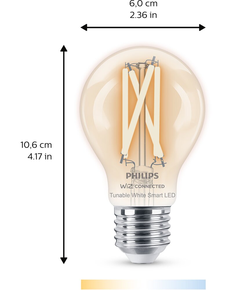 Philips Smart - LED-pære 7W E27 A60 - WarmToCool