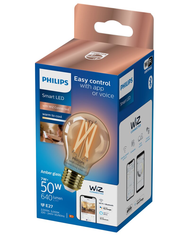 Philips Smart LED-pære 7W E27 - WarmToCool