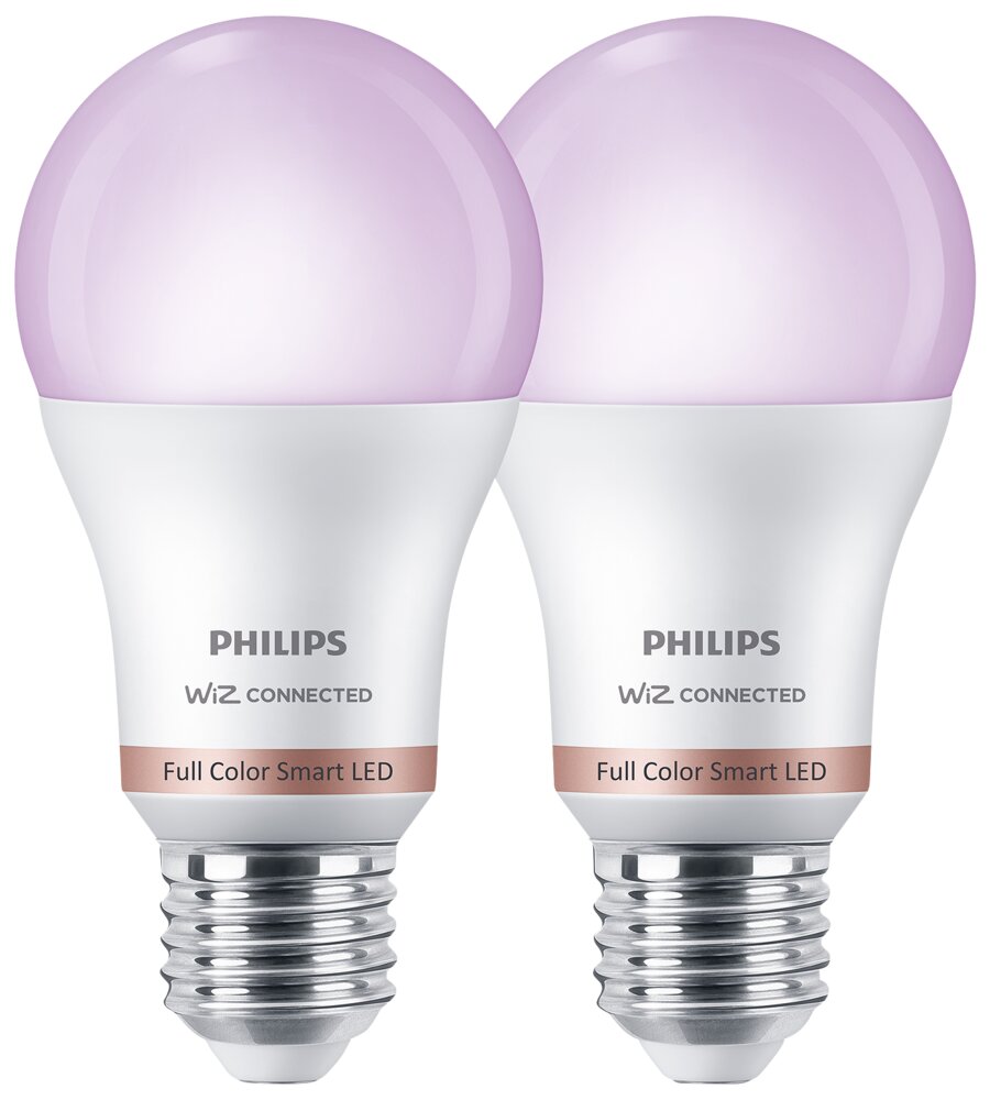 PHILIPS Smart LED-pære 8W E27 A60 2-pak - Full Color
