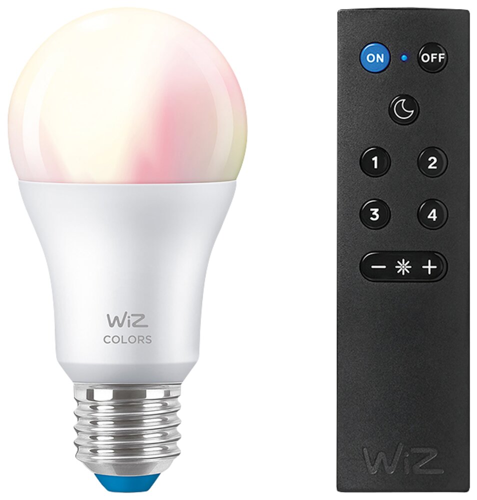 WiZ - LED-pære 8W E27 2-pak A60 + WiZmote