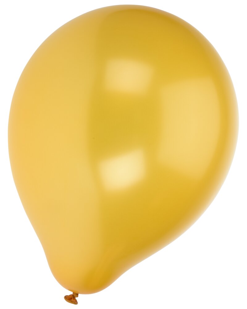 Ballon guld/sort/hvid 10-pak