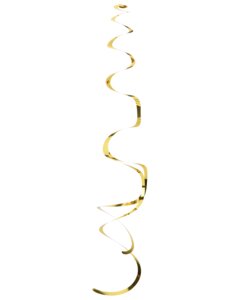 Spiral hængedekoration - guld 10-pak
