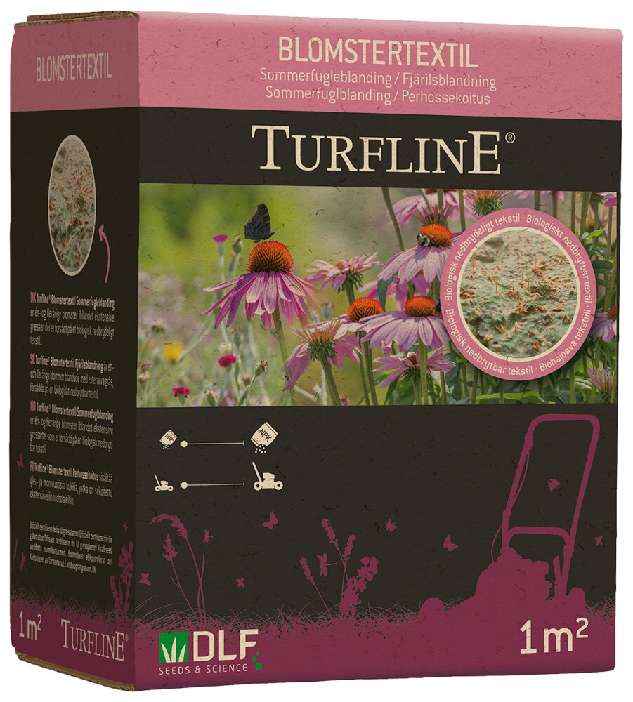 Turfline - Blomstertextil sommerfugleblanding