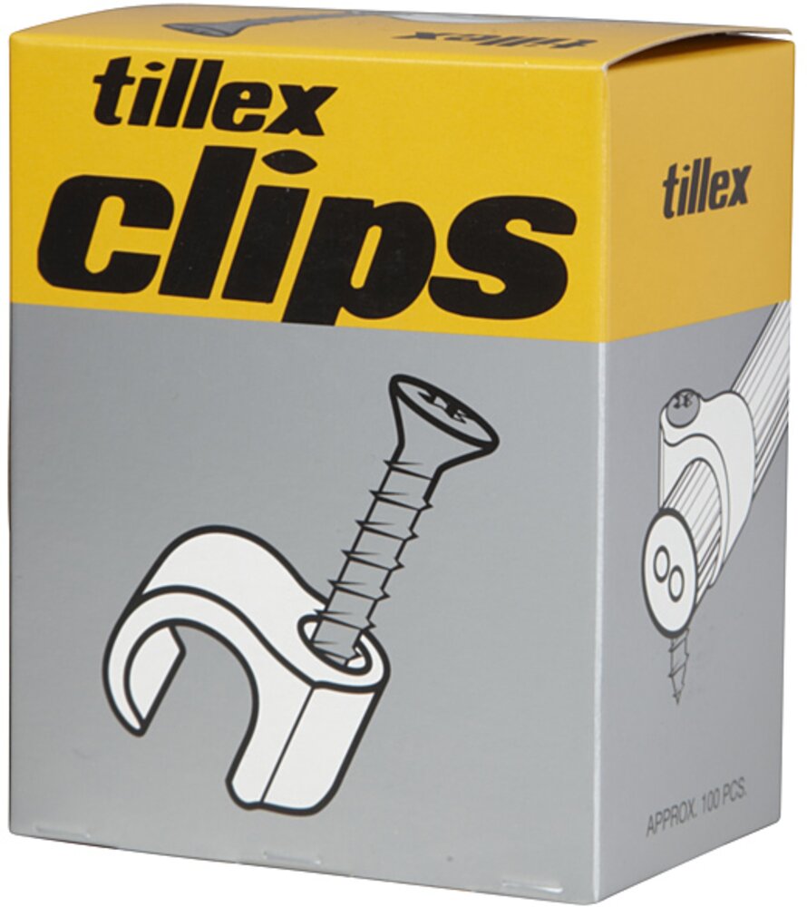 Tillex Skrueclips 7-10 mm - hvid