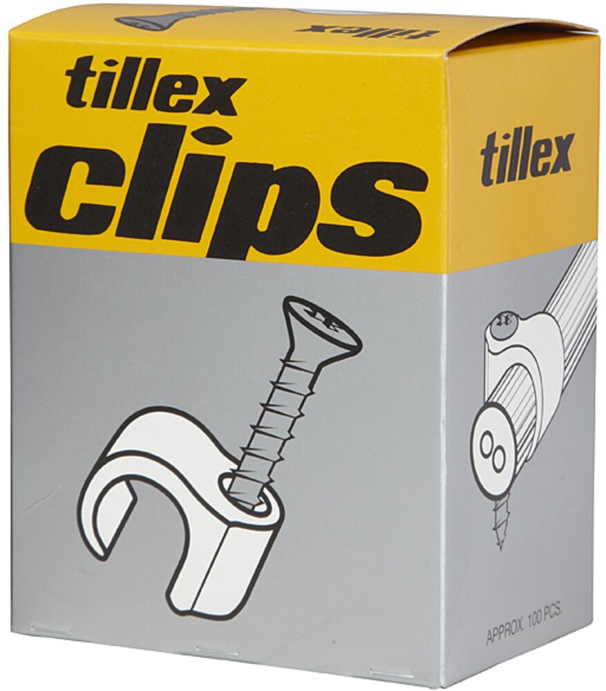 Tillex Skrueclips 8-12 mm - hvid