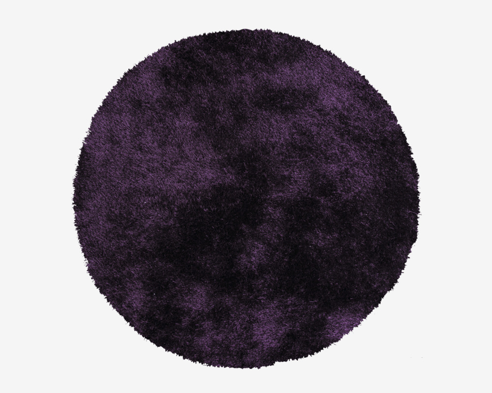Tæppe Cozy Dark Purple Ø120 cm