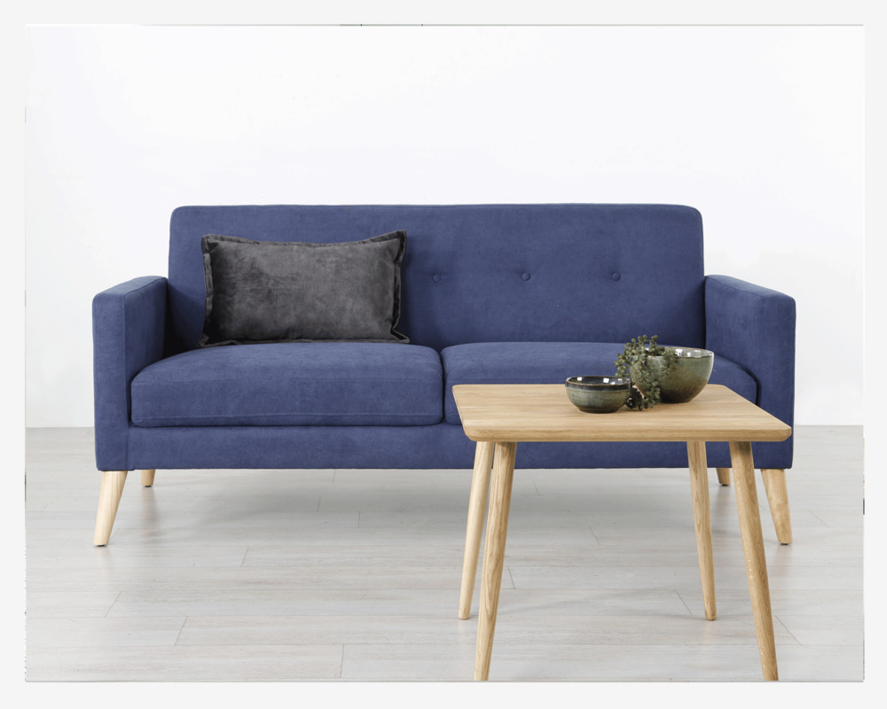 Sofa 2,5 Pers. Blå Stof