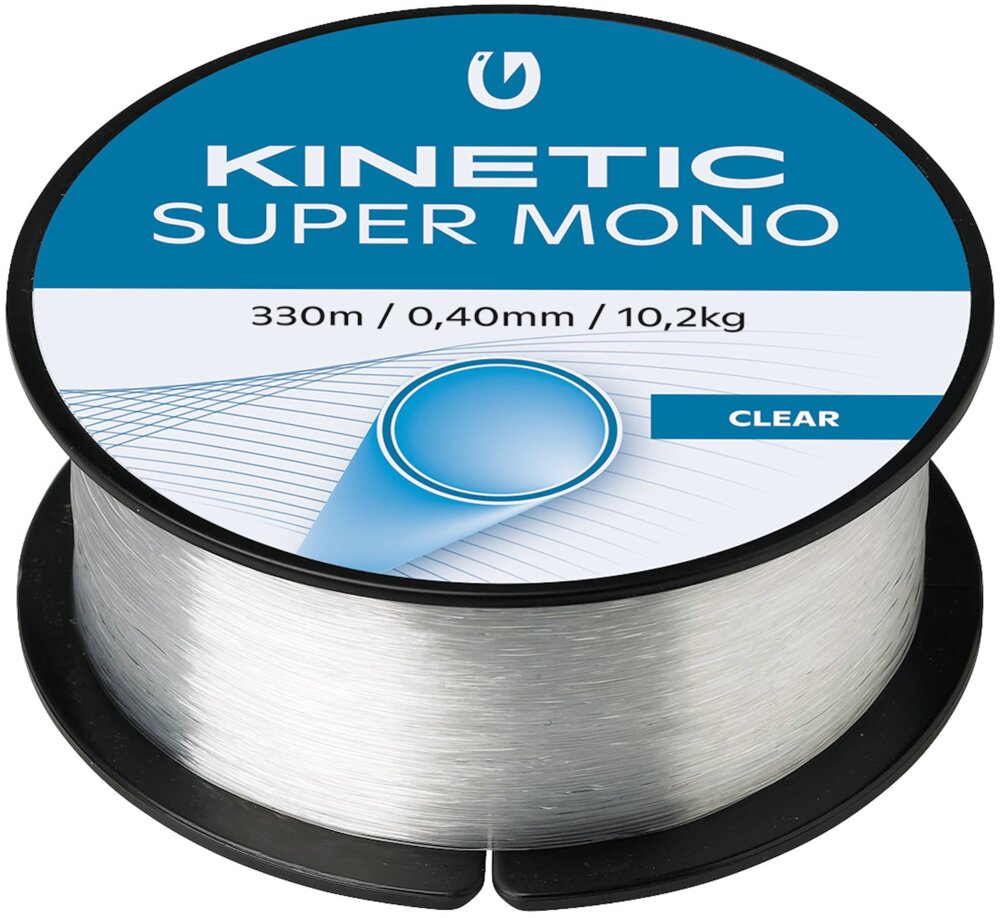 Kinetic - Super Mono fiskeline 330 m 0,40 mm klar