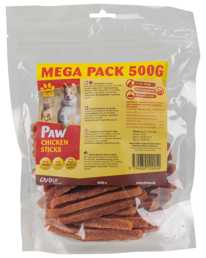 PAW Chicken sticks 500 g