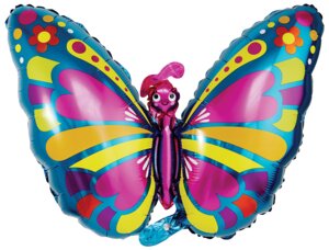 Folieballon 76 x 48 cm - sommerfugl