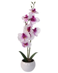 Kunstig orkide 39 cm - assorterede farver