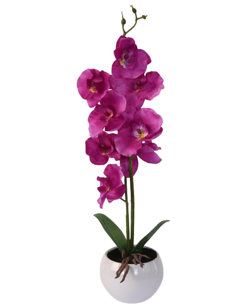 Kunstig orkide 39 cm - assorterede farver