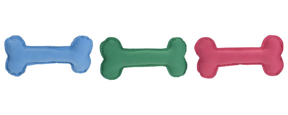 Hundelegetøj kødben - M - Ass. farve