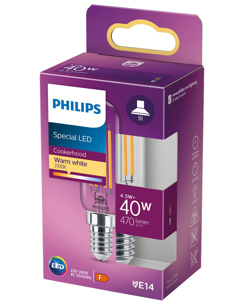 Philips LED-emhættepære 5W E14