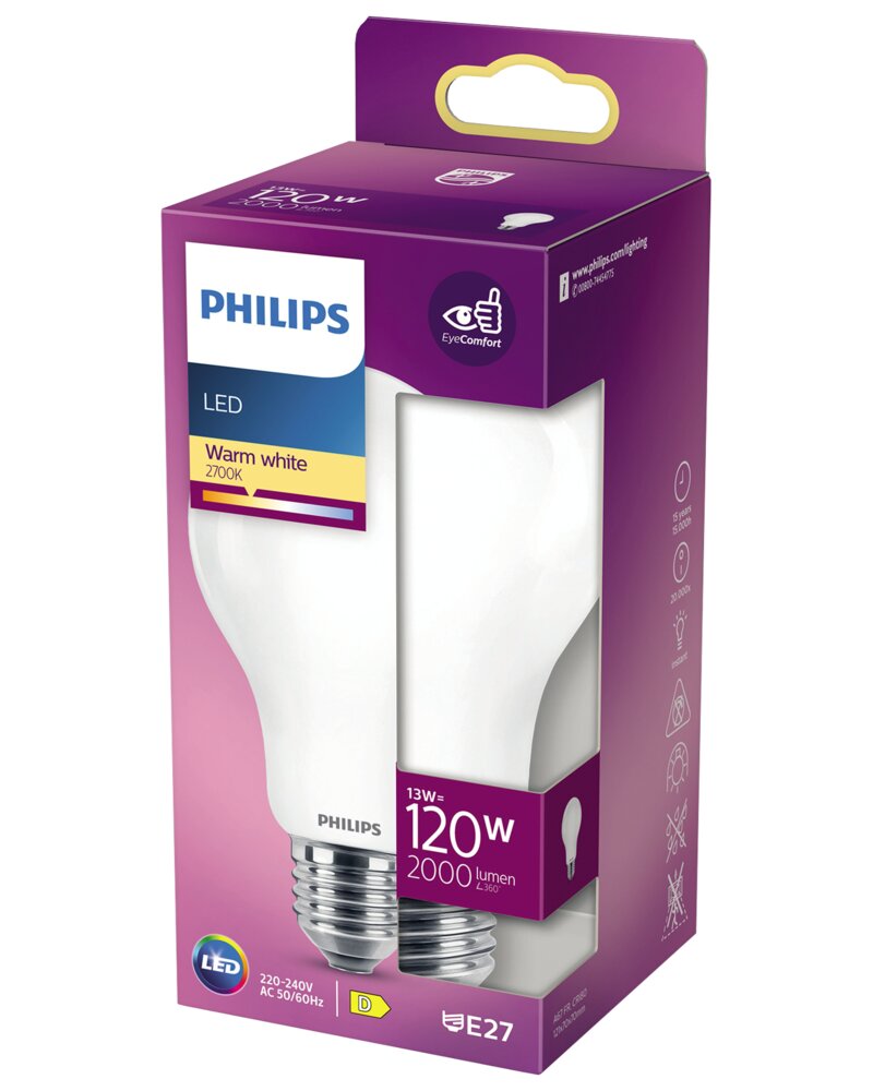 Philips - LED-pære 13W E27 A67