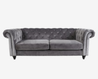 /sofa-3-pers-chesterfield-graa-velour