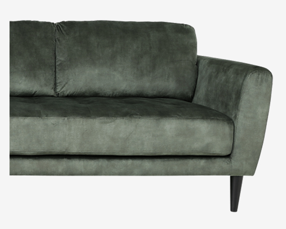Sofa m/XL-Chaiselong Højre grøn