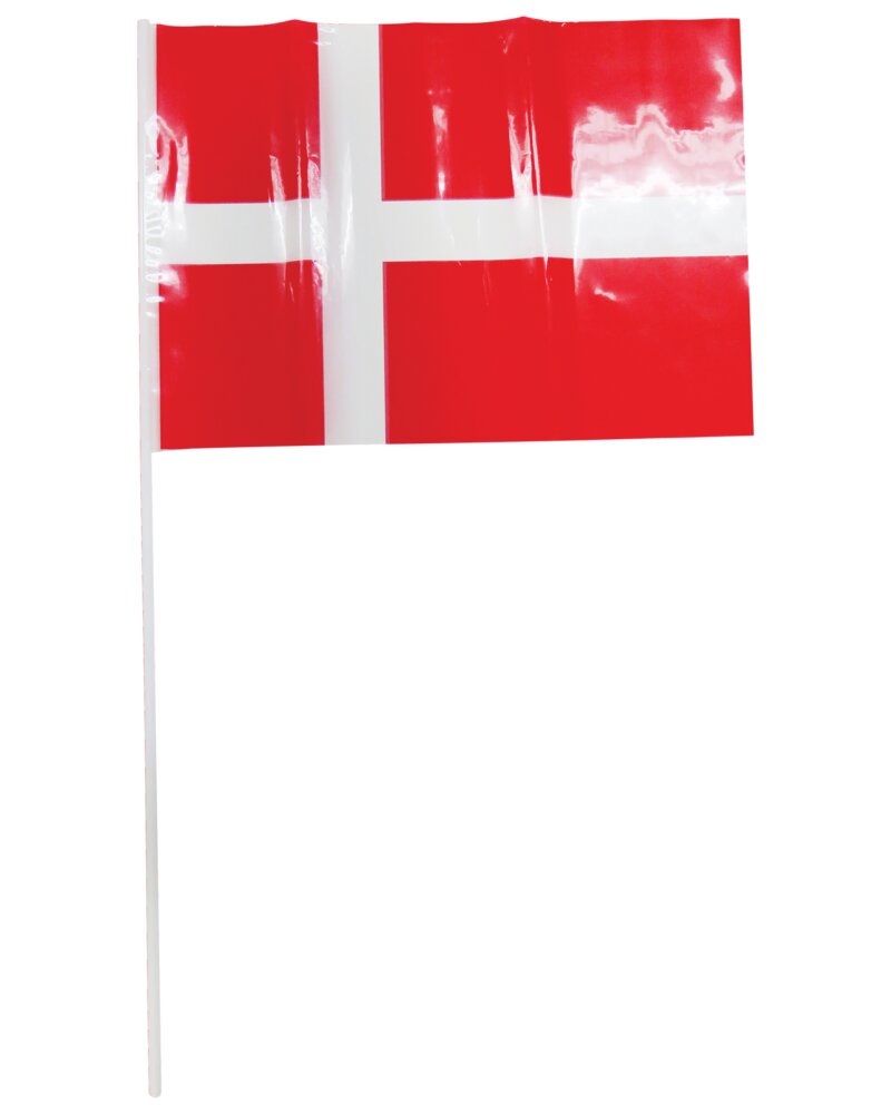 Flag i plast H. 49,6 cm 10-pak