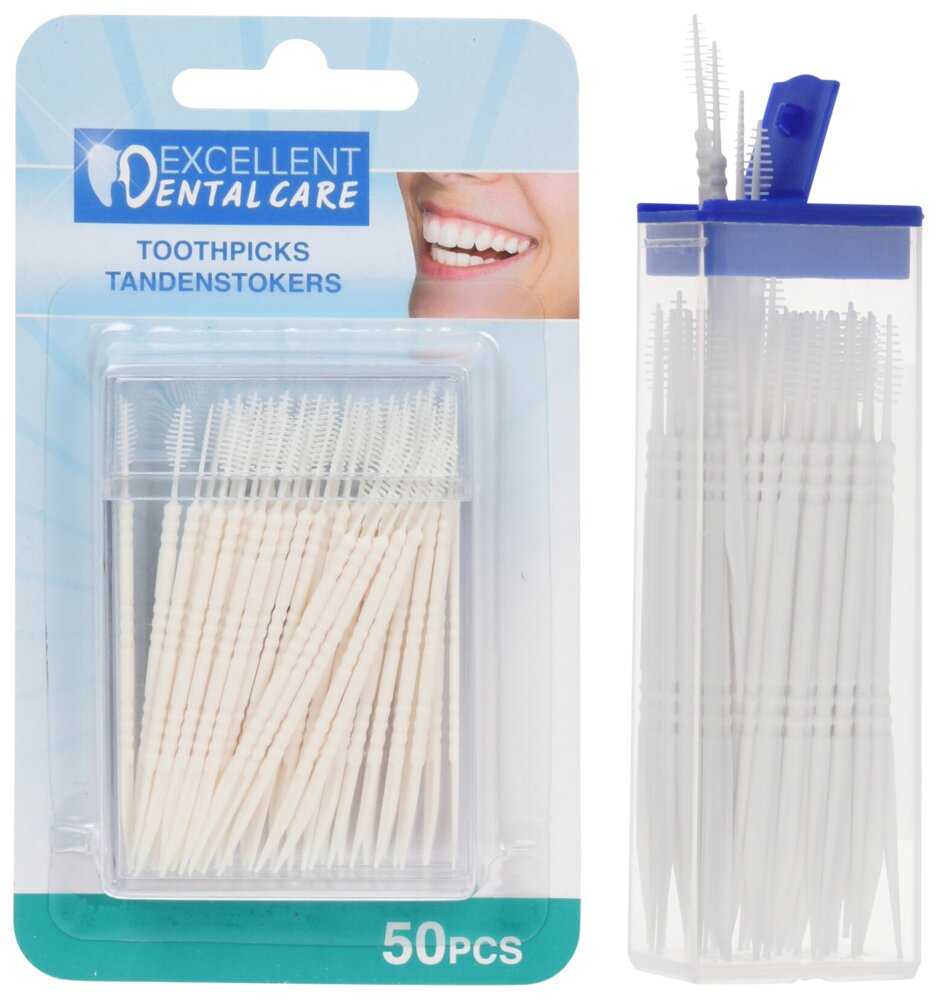 Tandstikker med børste 50-pak