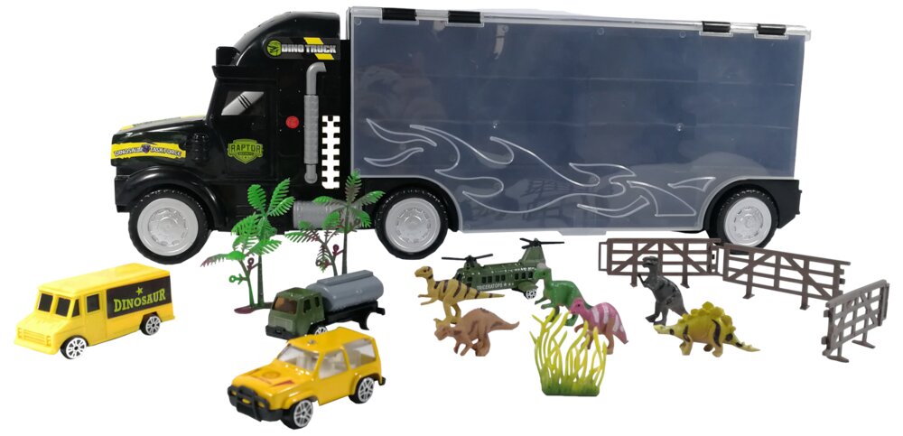 Lastbil med dinosuar - Assorteret design