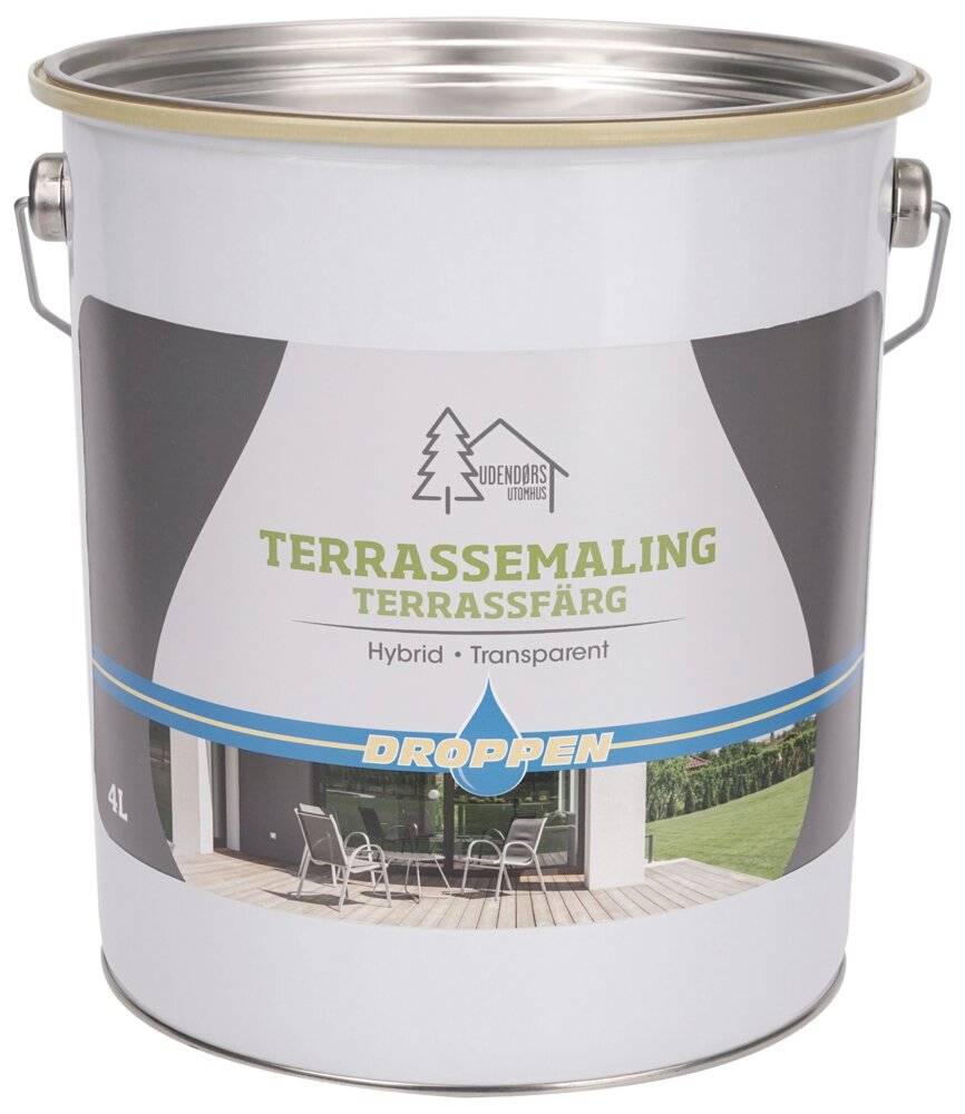 Droppen -  Terrasse maling trykimprægneret grøn 4L