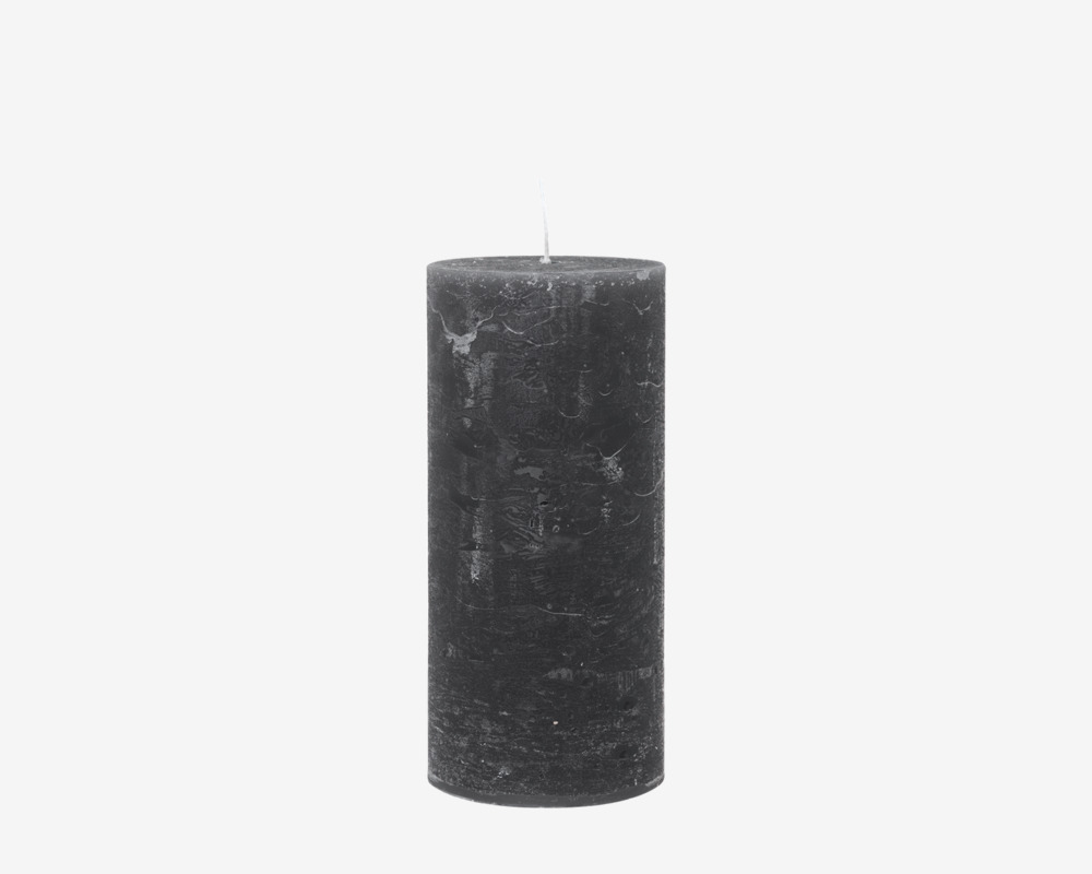 Bloklys Mørkegrå H. 15 cm