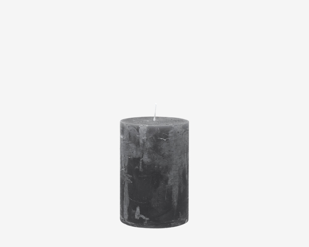 Bloklys Mørkegrå H. 10 cm