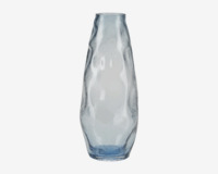 Vase Mundblæst Lys Blå H.28 cm