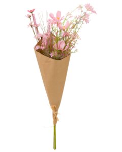 Adano - Kunstig buket med 5 blomster - pink
