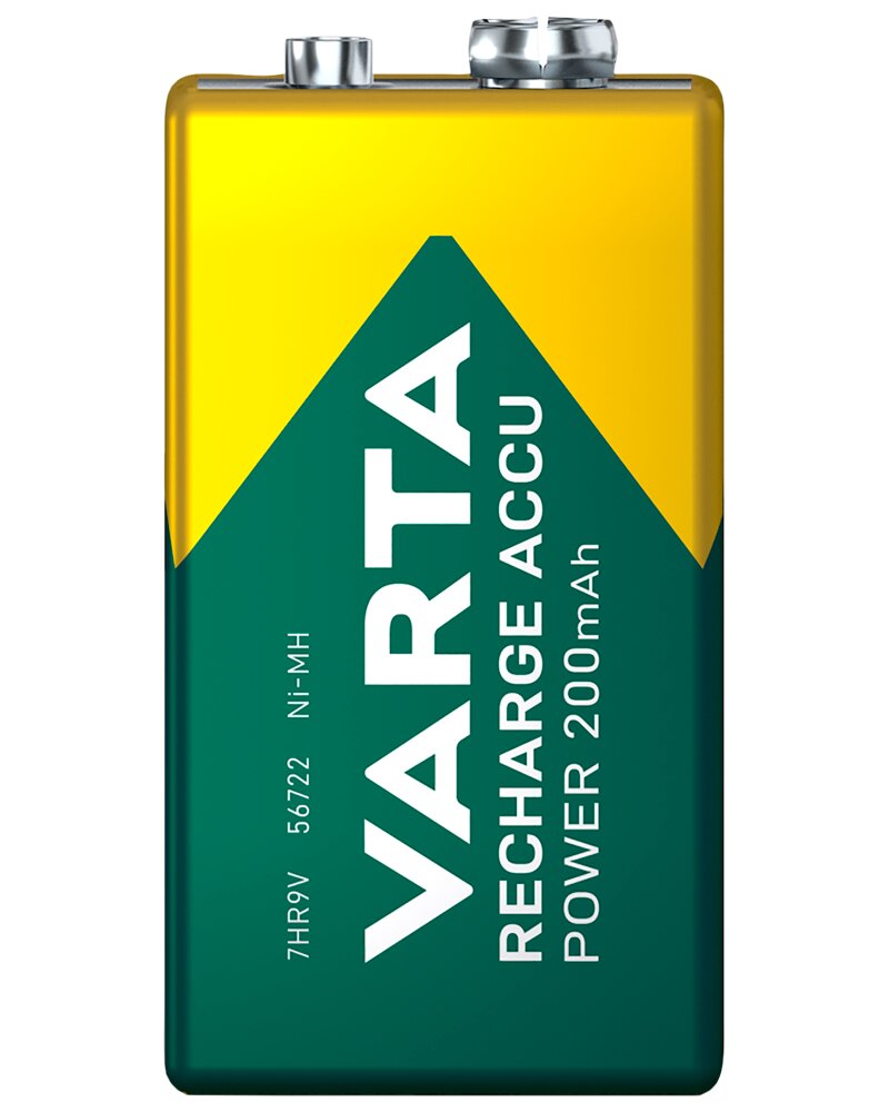 VARTA Genopladelig batteri - 9V 200 mAh