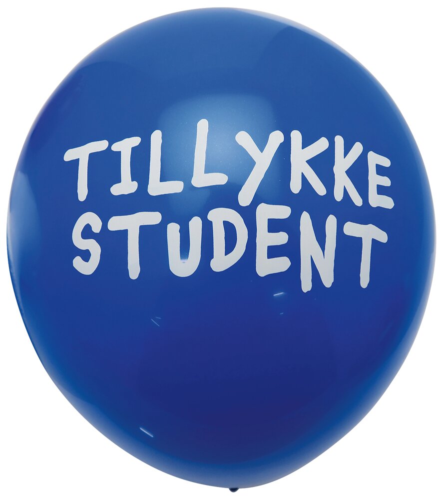 Ballon Ø. 25 cm 10-pak - TILLYKKE STUDENT 