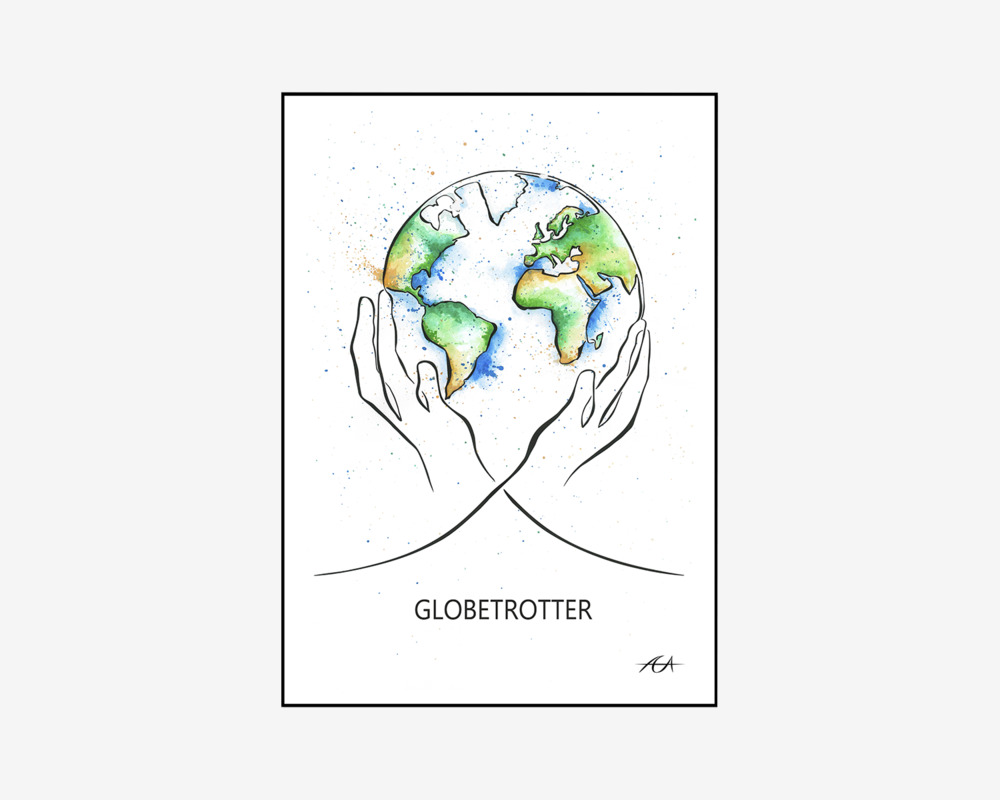 A3 Plakat Globetrotter Malet