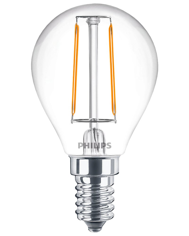 Philips LED-filamentpære 2W E14 2-pak