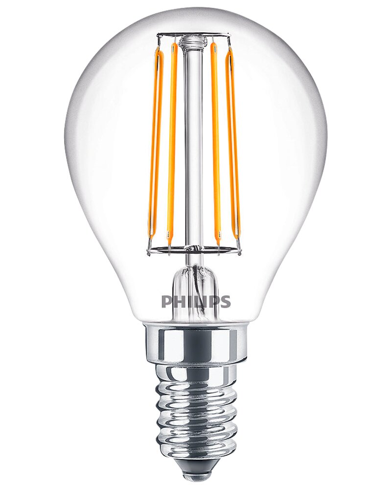 Philips - LED-filamentpære 4,3W E14 2-pak
