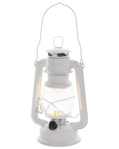 Lanterne LED H. 24,5 cm - hvid