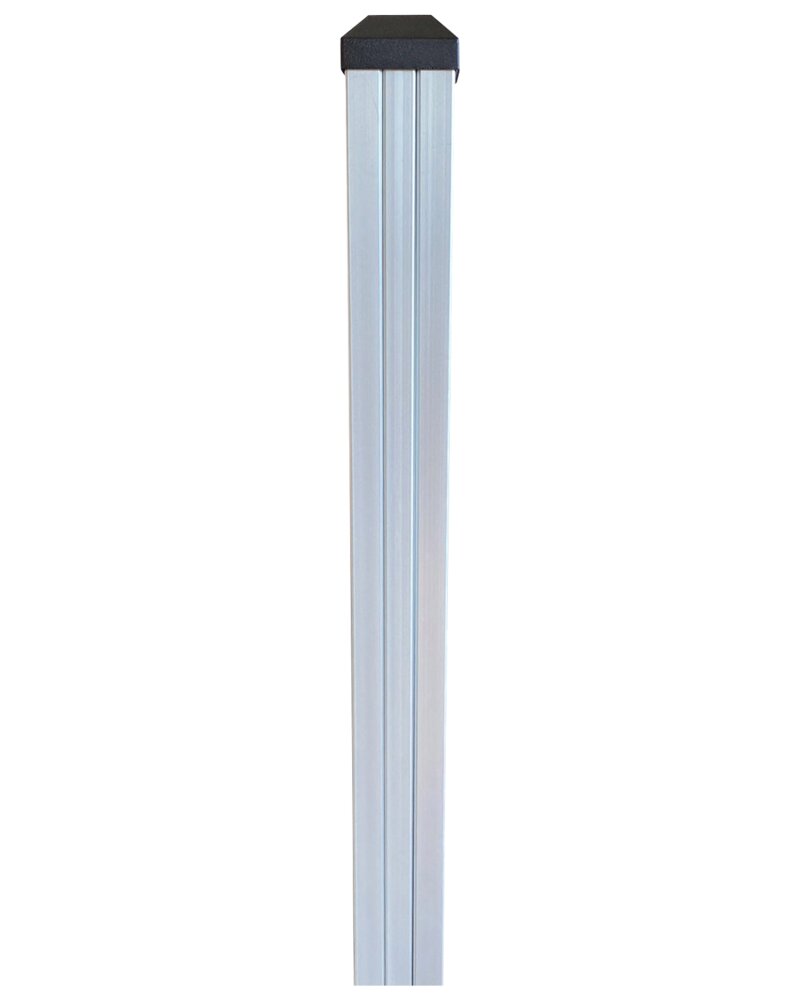 Stolpe til kompositlåge H. 180 cm - sølv