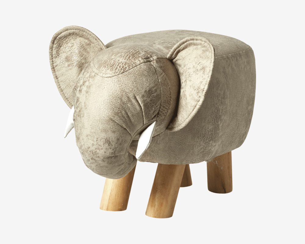 Skammel Elefant Grå 50x23x22 cm