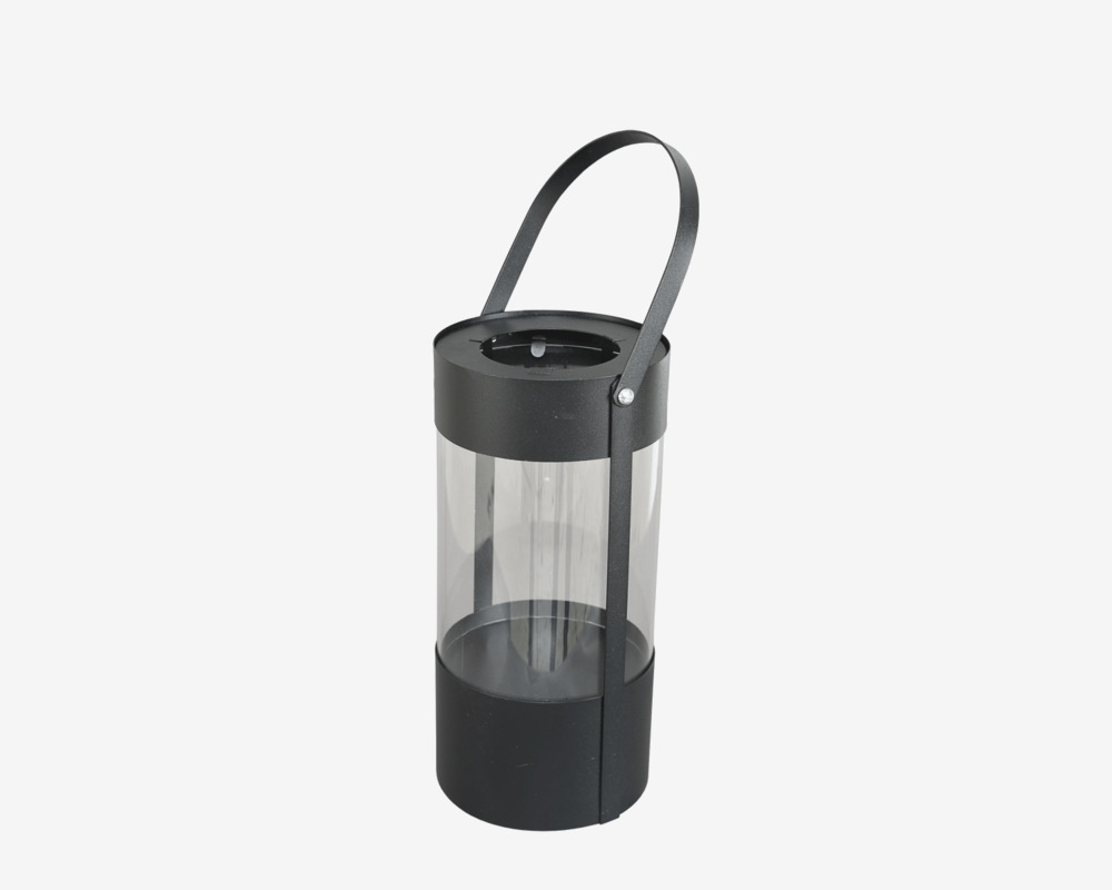 Lanterne Cylinder Sort H.32 cm 