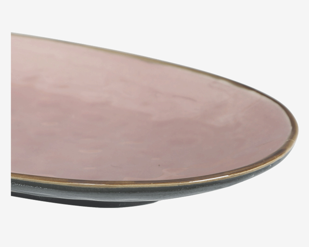 Serveringsfad Oval Sort/Rosa 36 x 21,5 cm