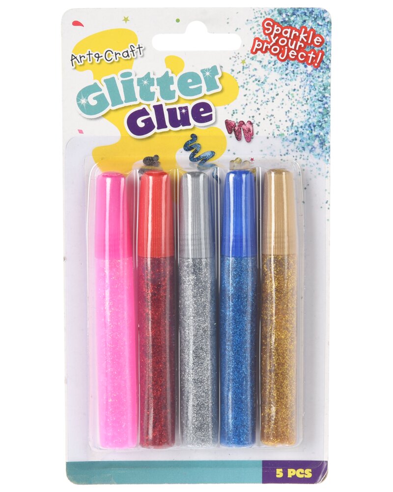 Glitter lim 5-pak