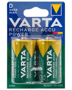 VARTA Genopladelig batteri - D 3000mAh 2-pak