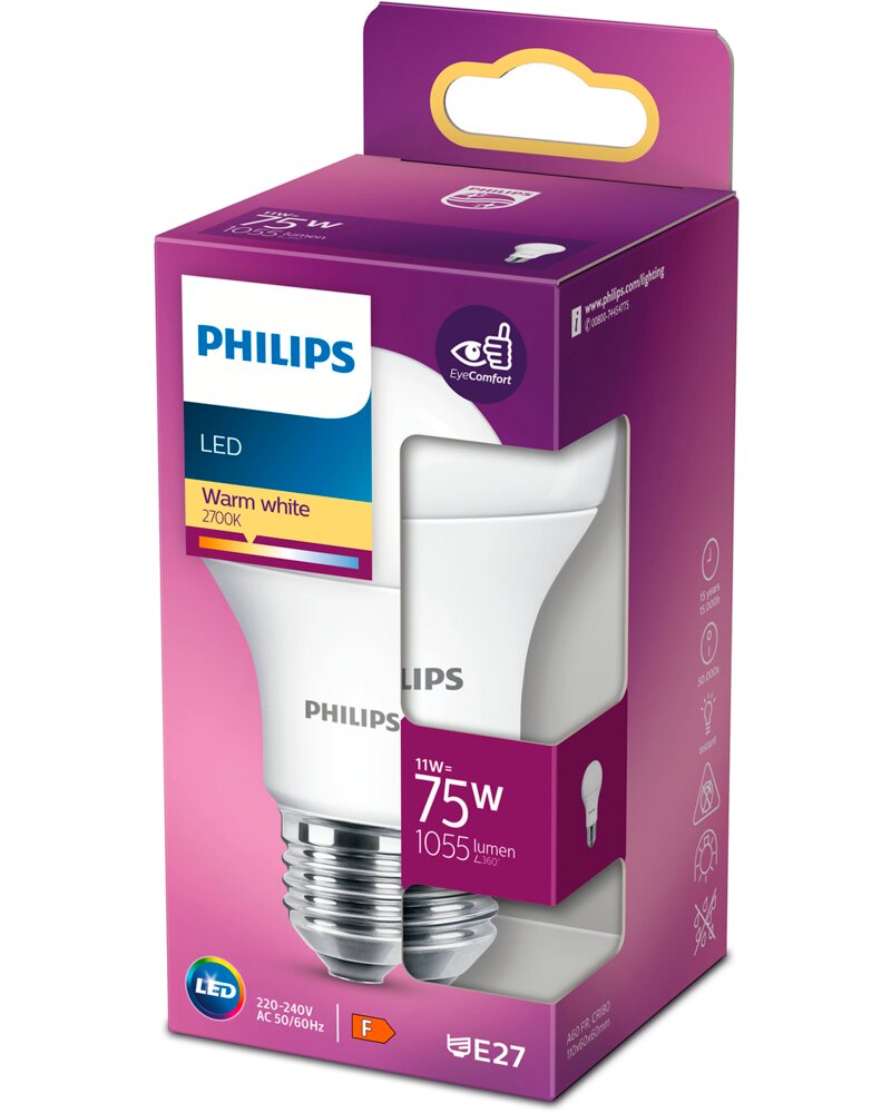 Philips LED-pære 11W E27 A60