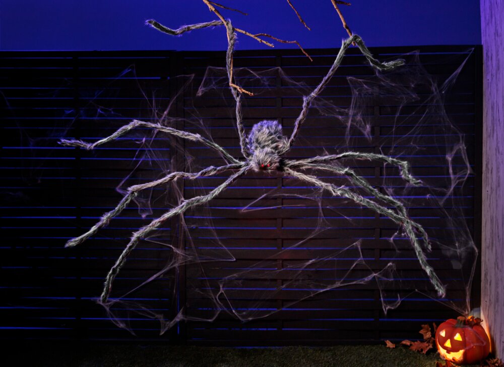 Halloween Ekstra stor edderkop 230 cm