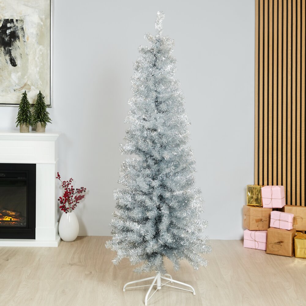 NORDIC WINTER Kunstigt juletræ 180 cm sølv