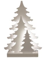 NORDIC WINTER Julesilhuet 3D med træ motiv H.40 cm